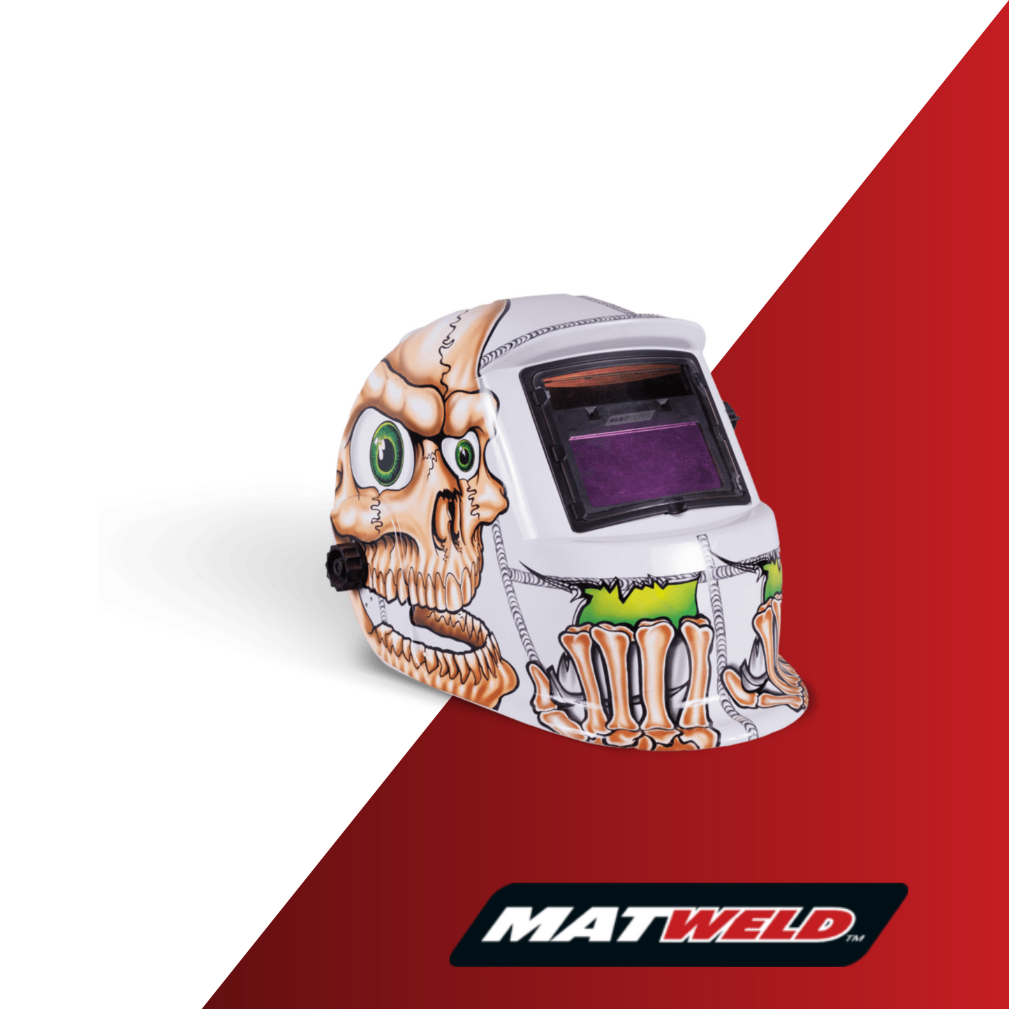 MatWeld Helmet Auto-Dark Grind Opt White