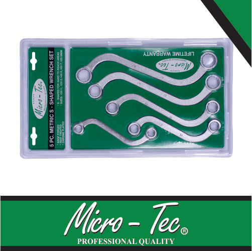 Micro-Tec 10mm - 19mm Starter Spanner Set 5 Piece