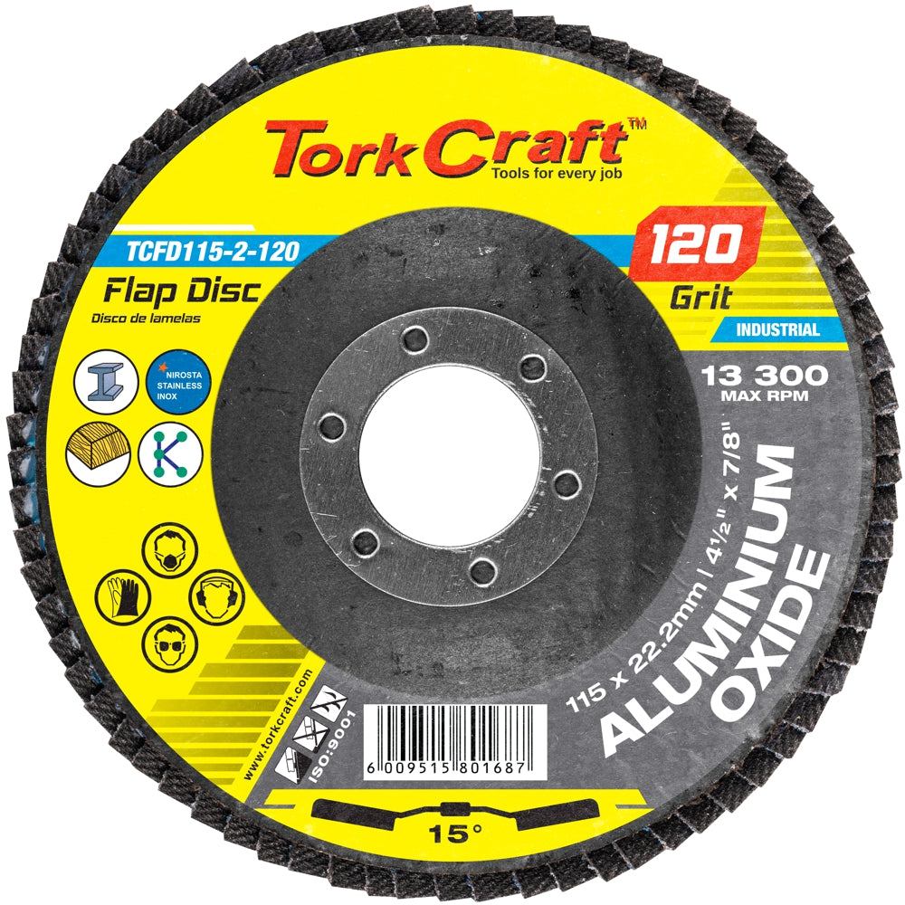 Tork Craft Polifan 115mm 15 Deg Angle 120 Grit