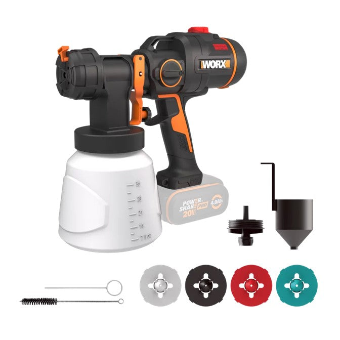 WORX NITRO Paint Sprayer Cordless Brushless Motor 20V | WX020.9