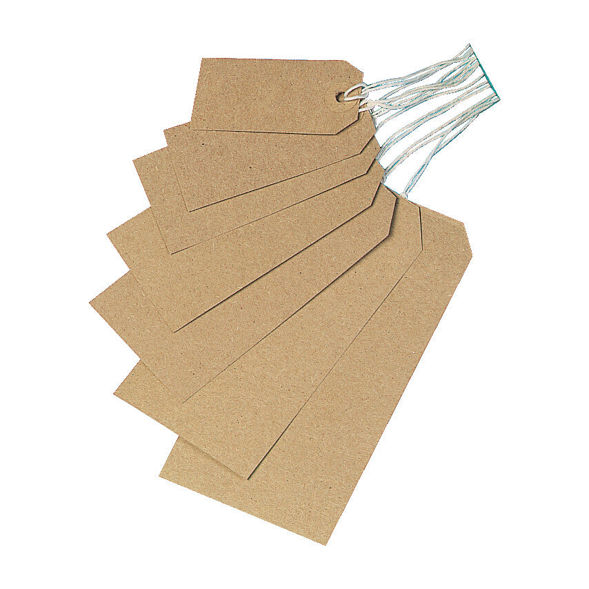 Strung Tags Size 1 - 70x35 mm - Buff - (Box of 1000)