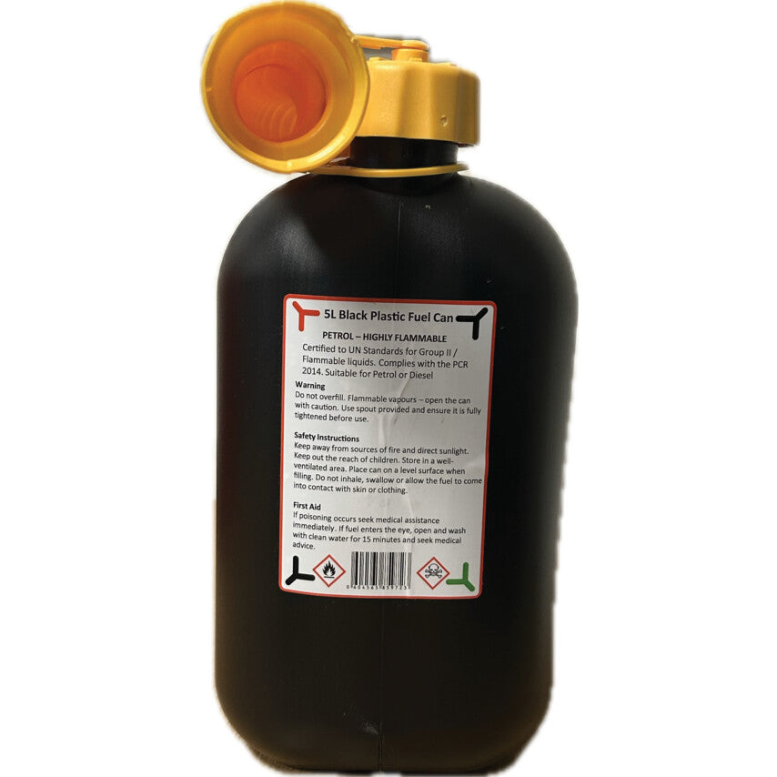5LITRE PLASTIC BLACK CAN