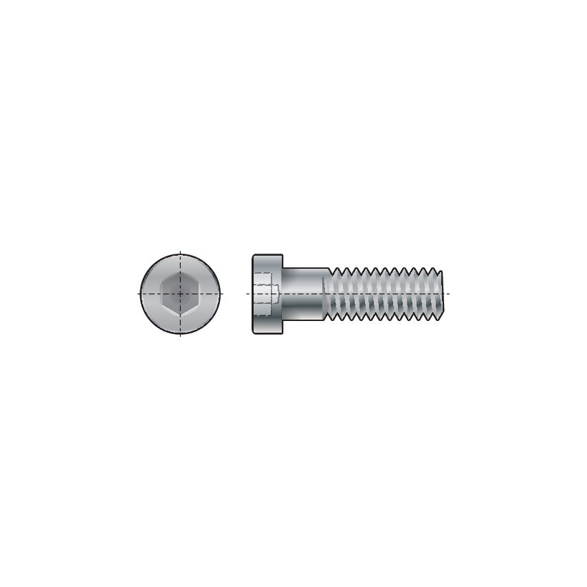 M8 x 60mm Socket Low Head Cap Screw, GR-8.8