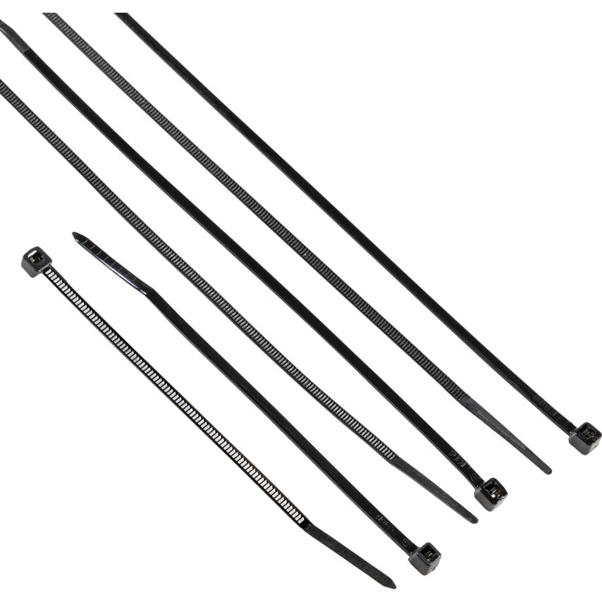 Cable Ties, Black, 2.5mm Dia. & Assorted Length (Pk-300)