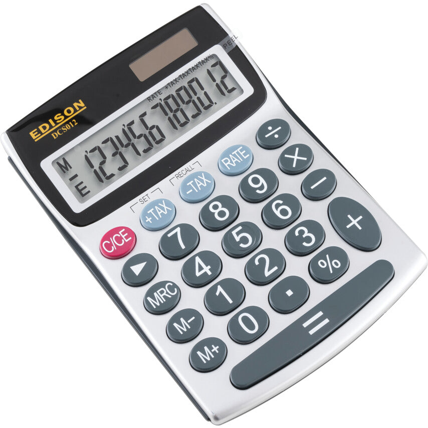 DCS012 12-DIGIT SEMI-DESK LCD CALCULATOR