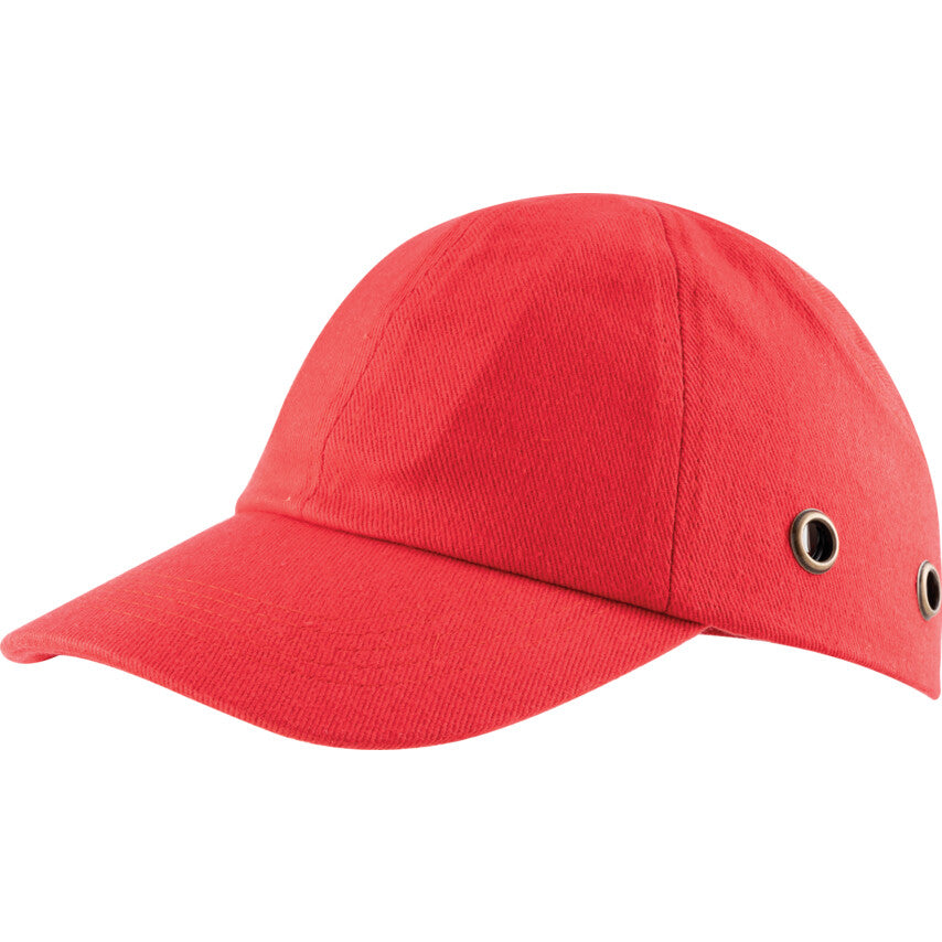Bump Cap, Red, Vented, Standard Peak, 54cm to 59cm