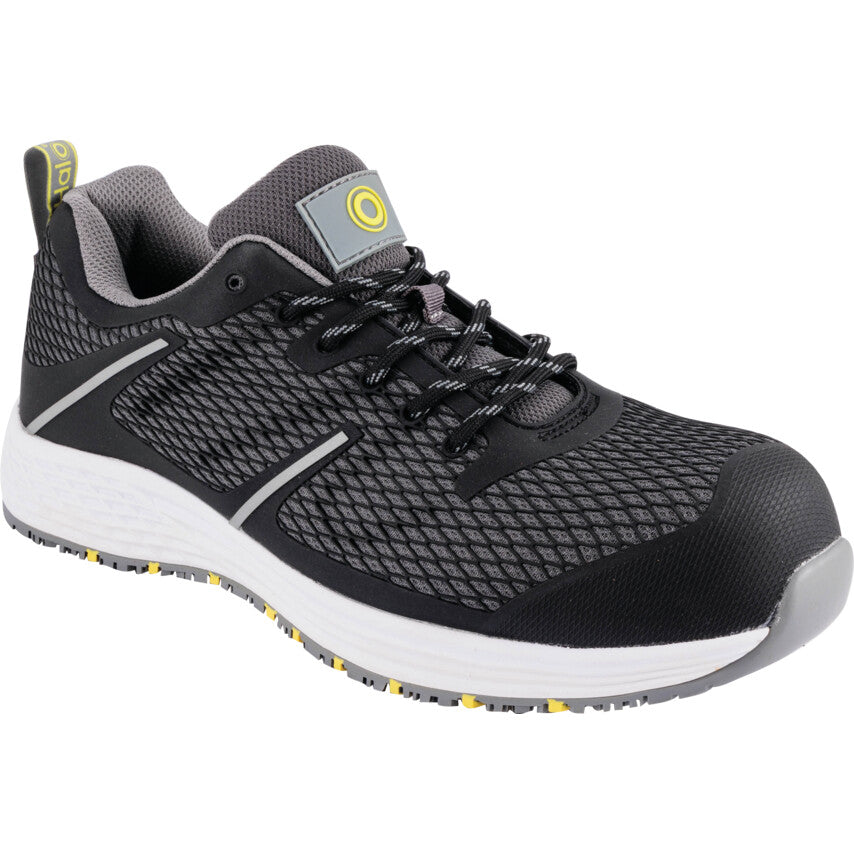 Unisex Safety Trainers, Size 11, Black, Fabric Upper, Composite Toe Cap, S3, EN ISO 20345:2011