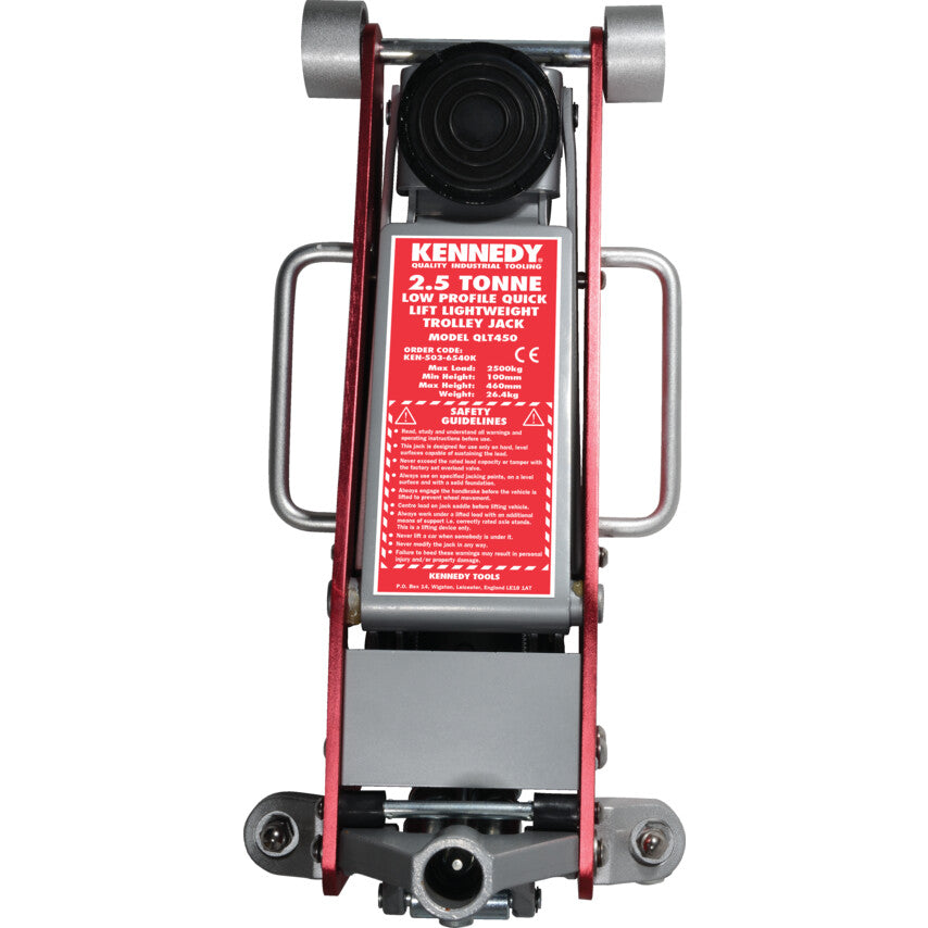 Low Profile, Quick Lift Trolley Jack, 2.5 Ton Capacity