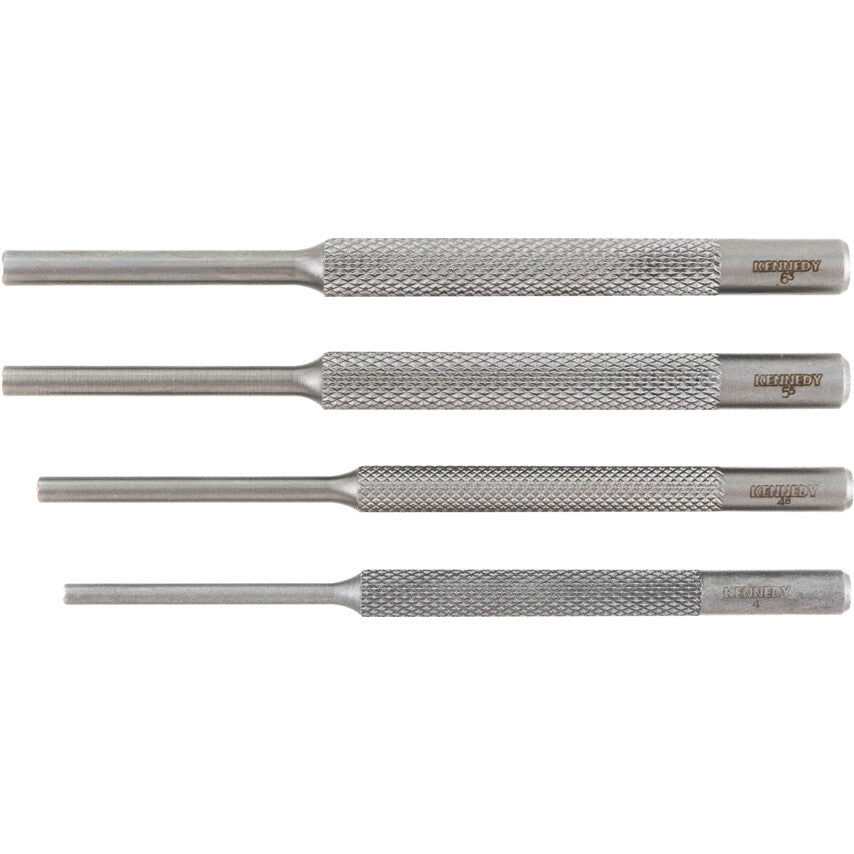 Steel, Punch Set, Point 4.0mm/4.8mm/5.5mm/6.4mm, 150mm