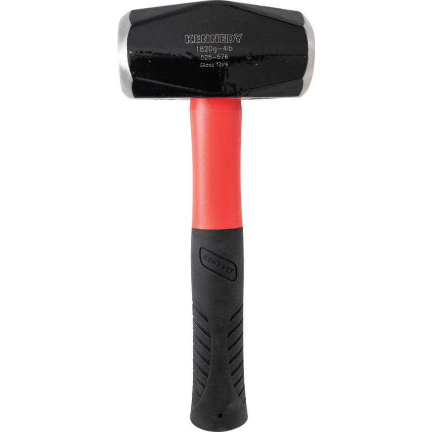 Lump Hammer, 4lb, Fibreglass Shaft, Anti-vibration