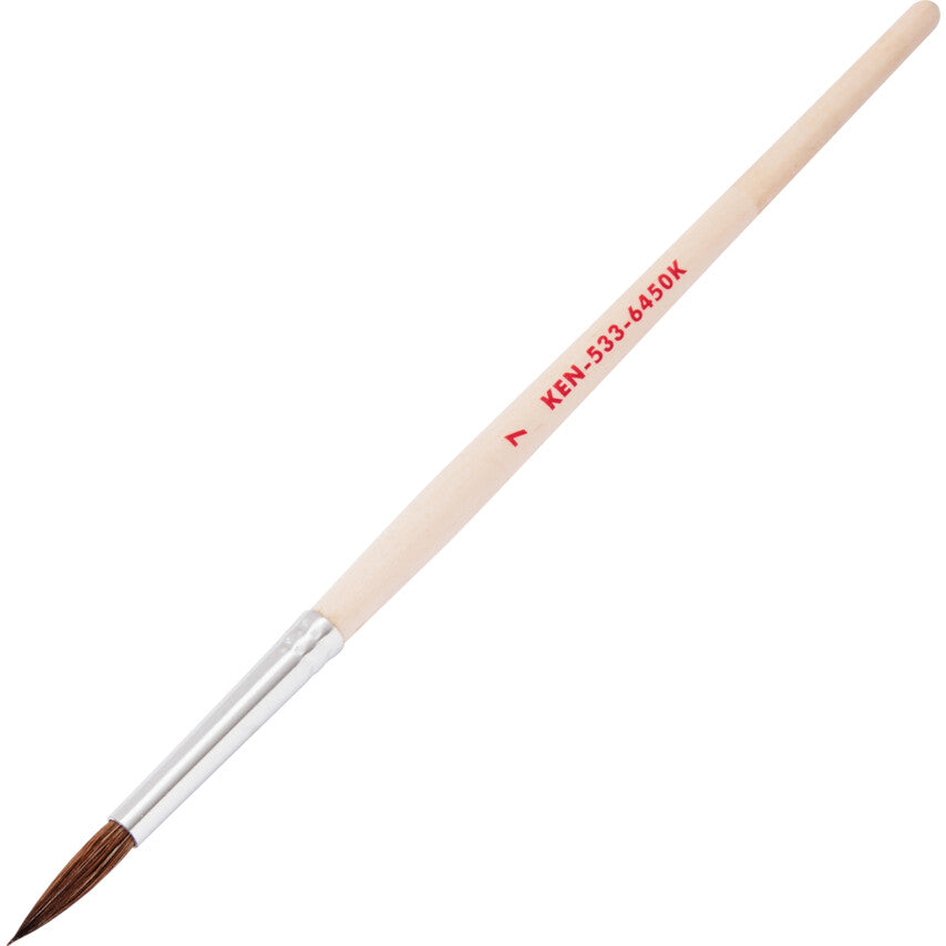 5/32in., Point, Bristle Hair, Pencil Brush, Handle Wood