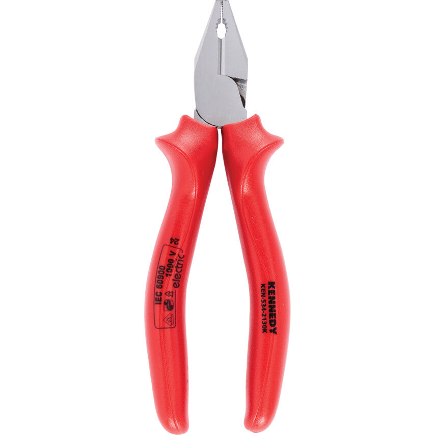 Combination Pliers, Serrated, Steel, 180mm, Insulated