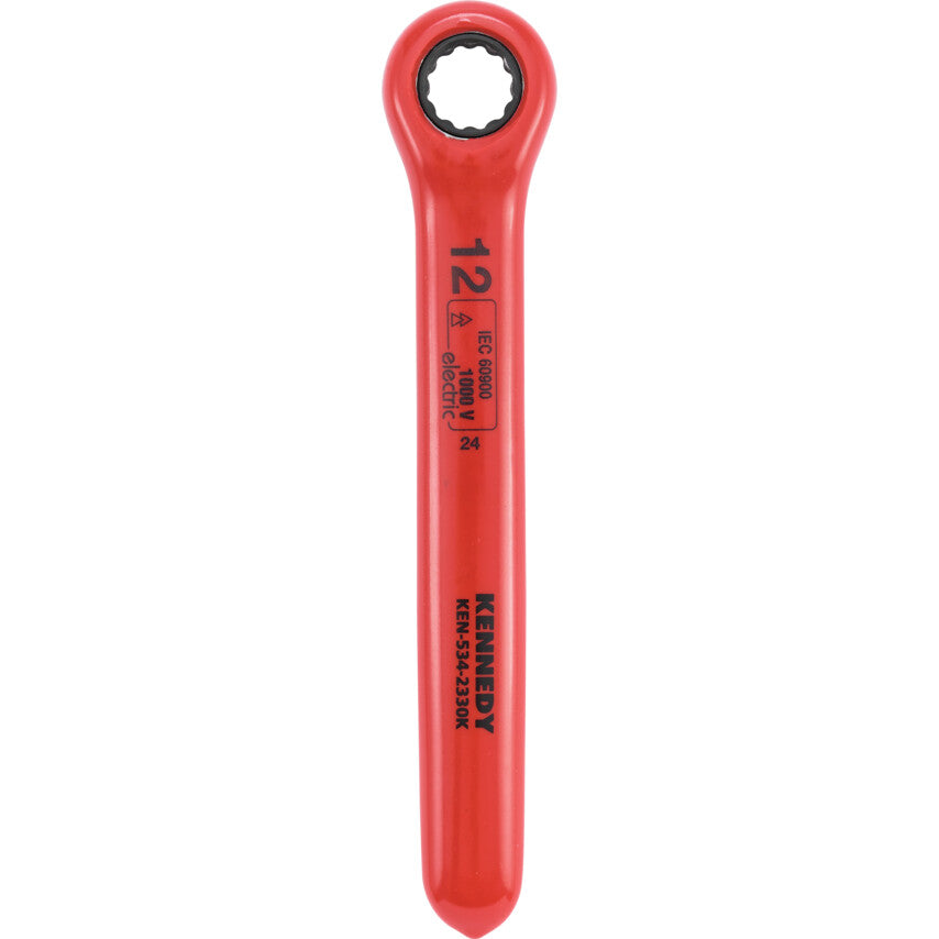 12MM INSULATED RATCHET RING SPANNER DOUBLE TRIANGLE 1000 V