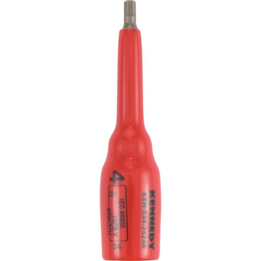 3/8in. Drive, Deep Insulated Socket, 4mm, Metric, Insulated Coating