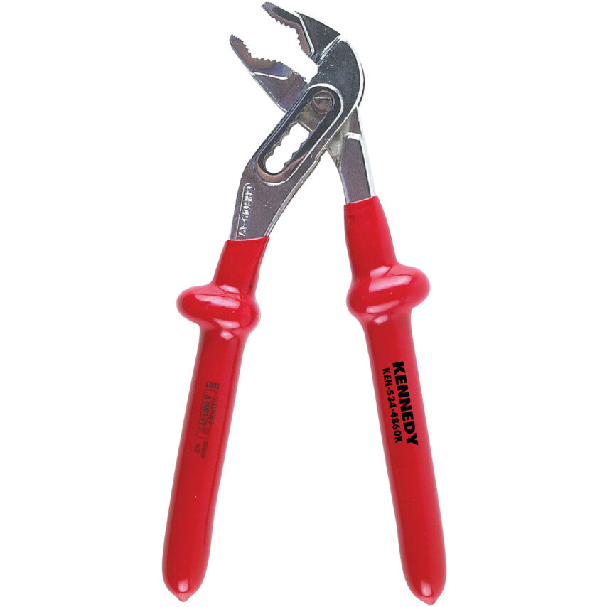 Slip Joint Pliers, Serrated, Chrome Steel, 240mm, Insulated