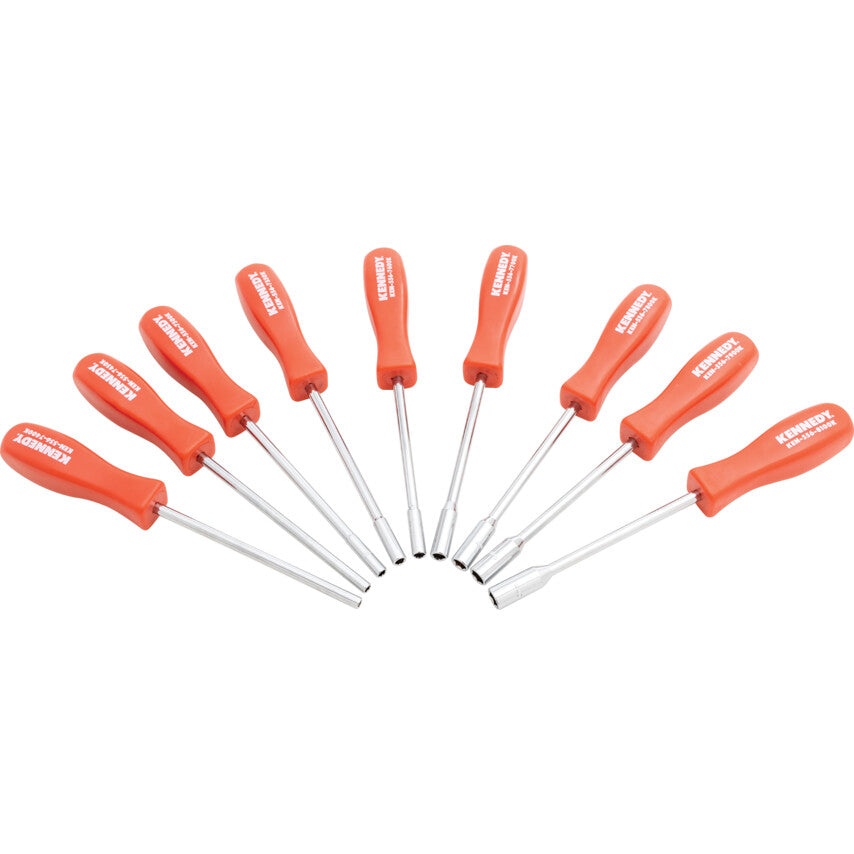 5569620K, 4, 4.5, 5, 5.5, 6, 7, 8, 9 and 10mm, Nut Spinner Set, Handle Plastic, 230mm