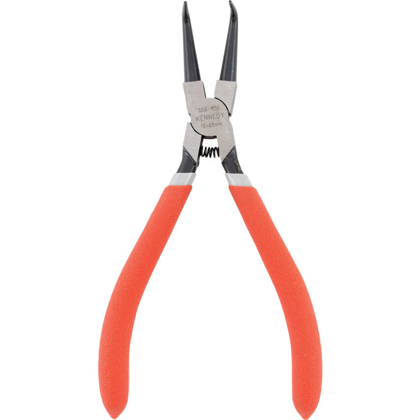 Circlip Pliers, Internal, Carbon Steel, Bent Nose, 175mm