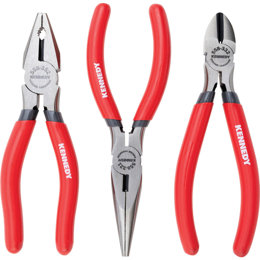 Diagonal Cutting Pliers, Smooth and Serrated, Chrome Vanadium Steel, 160mm, Set