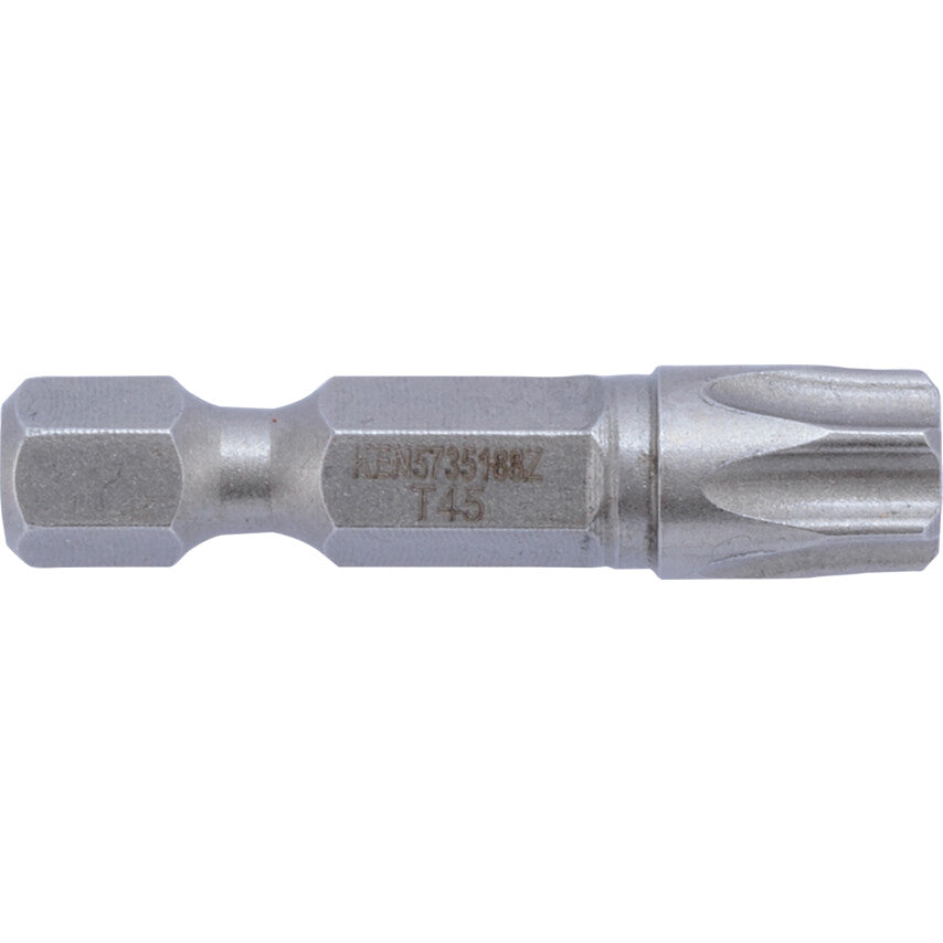 Screwdriver Bit, TX45, Torx, 5/16" Hex