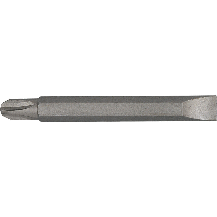 Screwdriver Bit, 5.5/No.2, Phillips/Slotted, 1/4" Hex