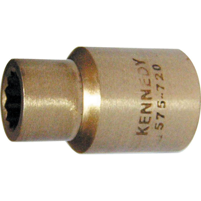 1/2in. Drive, Standard Non-Sparking Socket, 30mm, Metric, Satin Finish
