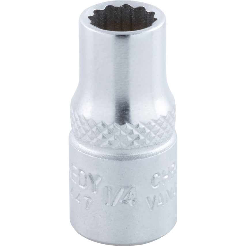 1/4in. Drive, Standard Bi-Hexagon Socket, 1/4in. AF, Chromed Finish