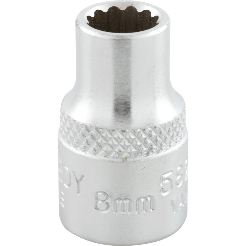 3/8in. Drive, Standard Bi-Hexagon Socket, 9mm, Metric, Chromed Finish
