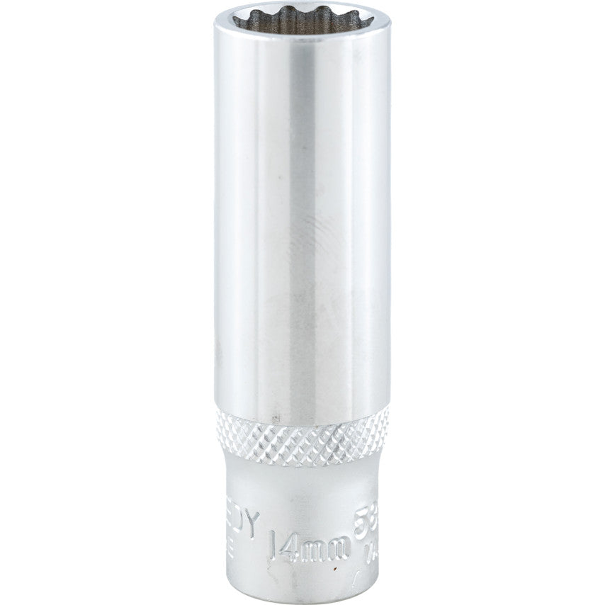 3/8in. Drive, Deep Bi-Hexagon Socket, 14mm, Metric, Chromed Finish
