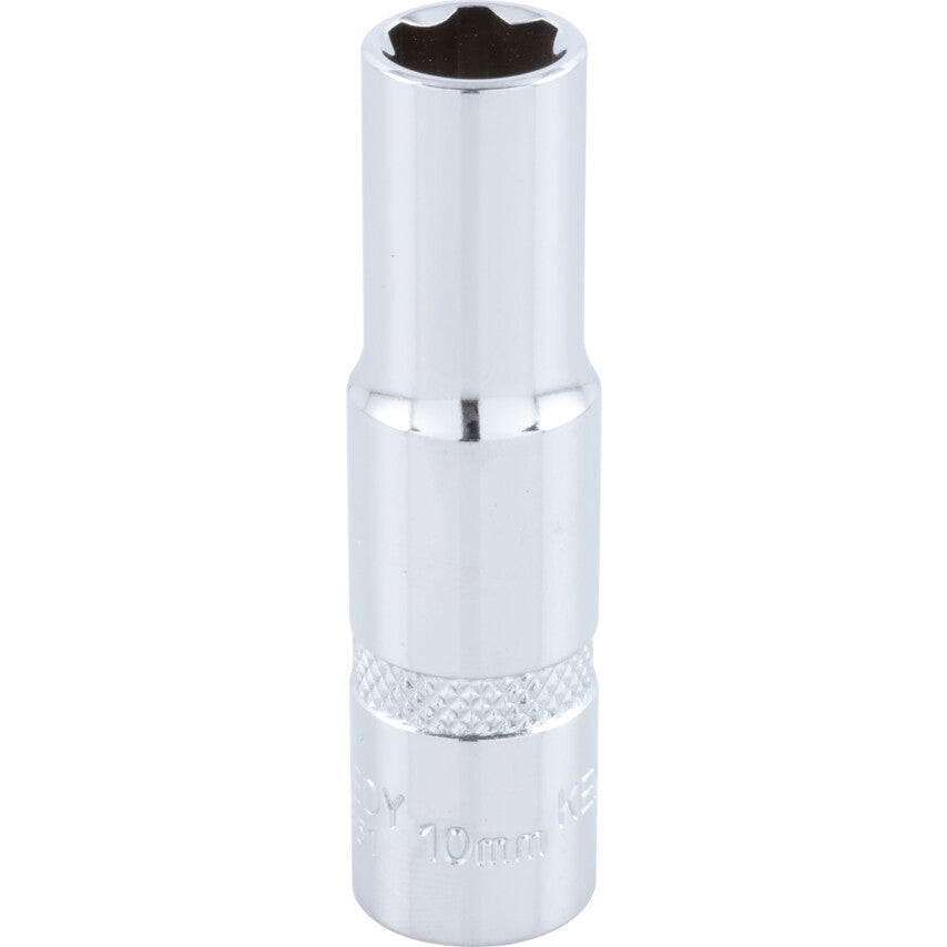 3/8in. Drive, Deep KenGrip® Socket, 10mm, Metric, Chromed Finish