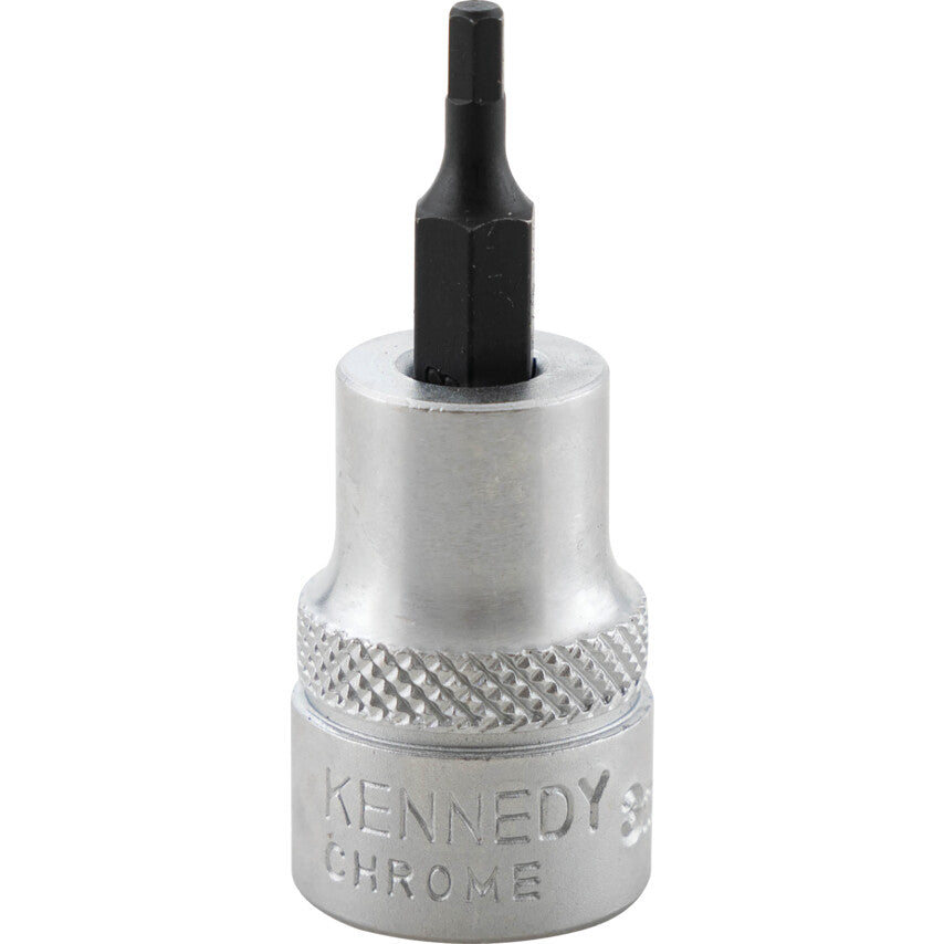 3/8in. Drive, Standard Hexagon Bit Socket, 3mm, Metric, Chromed Finish