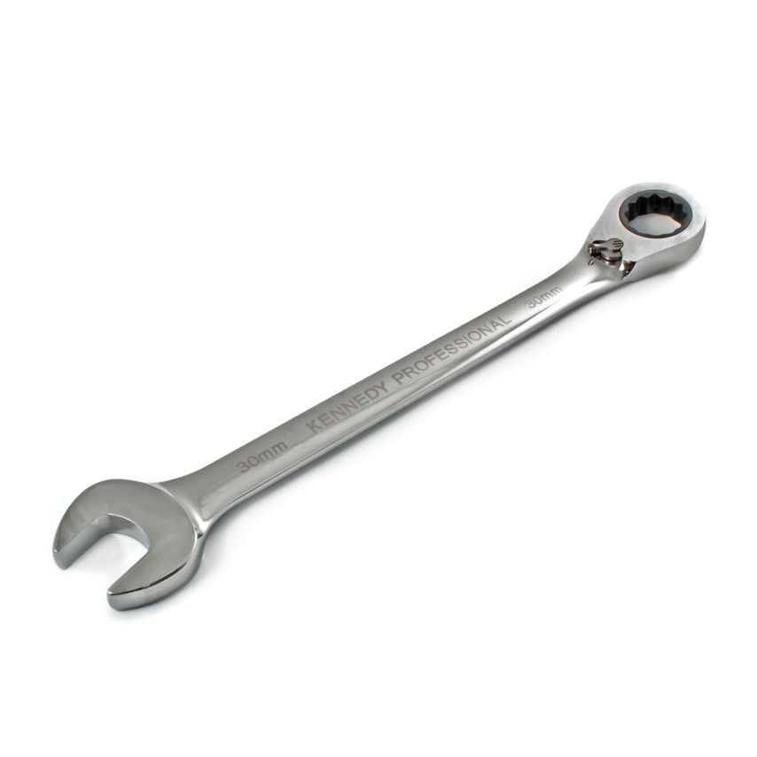 Double End, Ratcheting Combination Spanner, 30mm, Metric