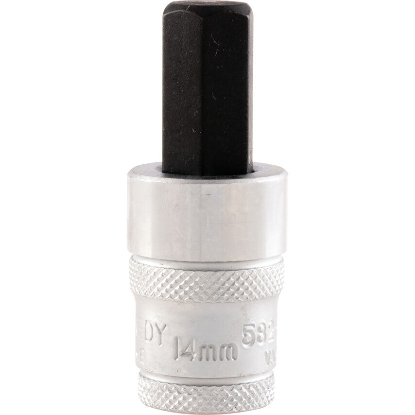 1/2in. Drive, Standard Hexagon Bit Socket, 14mm, Metric, Chromed Finish