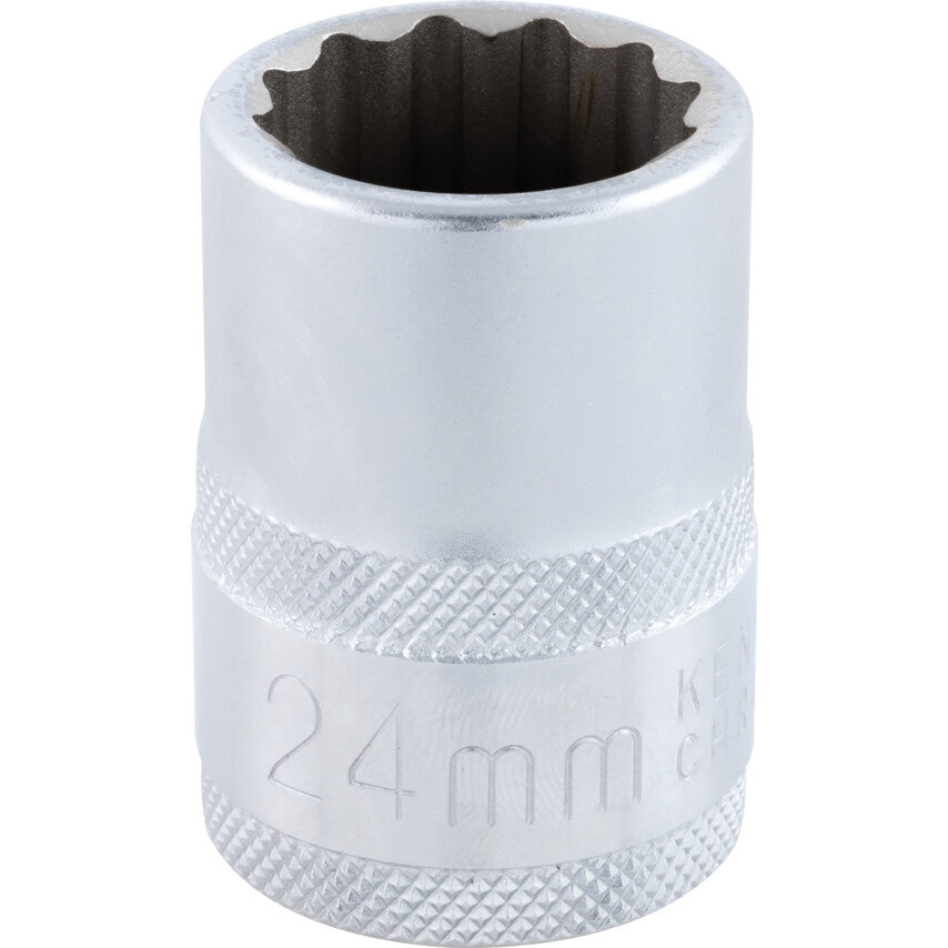 3/4in. Drive, Standard Bi-Hexagon Socket, 24mm, Metric, Chromed Finish