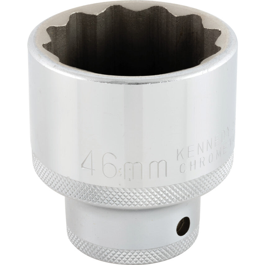 3/4in. Drive, Standard Bi-Hexagon Socket, 46mm, Metric, Chromed Finish