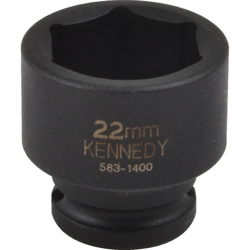 3/8in. Drive, Standard Impact Socket, 20mm, Metric, Black Oxide Finish