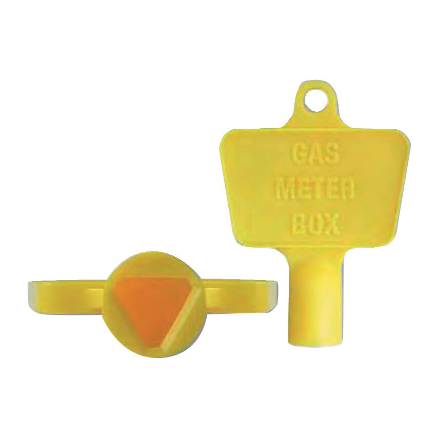 Plastic Gas Meter Box Key Yellow