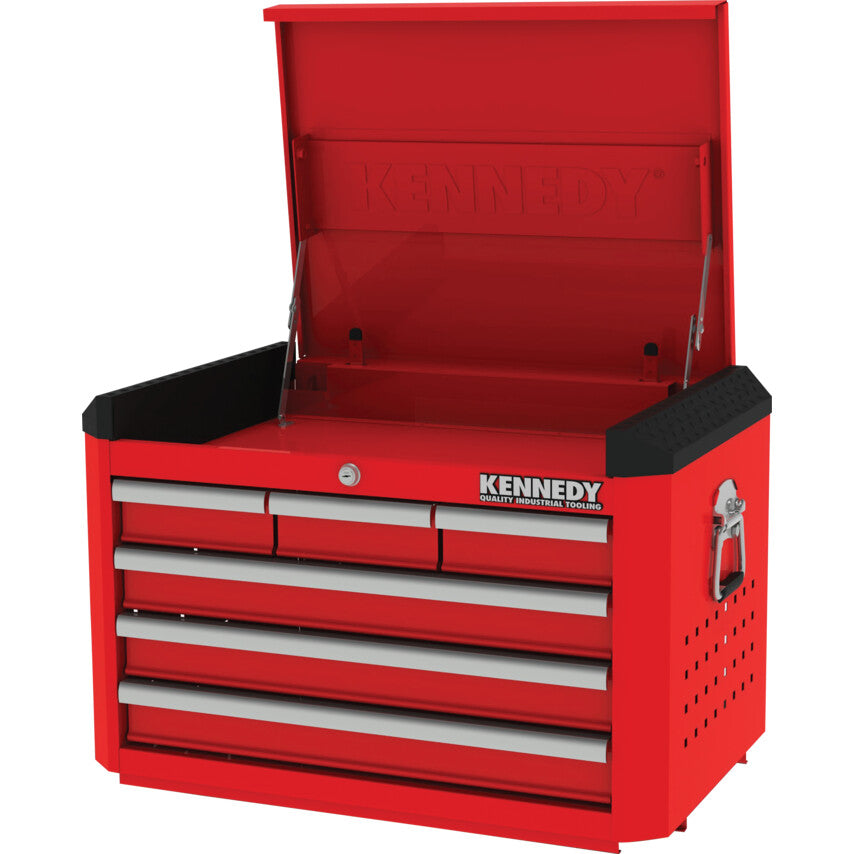 Tool Chest, Industrial Range, Red, Steel, 6-Drawers, 454 x 706 x 461mm, 350kg Capacity