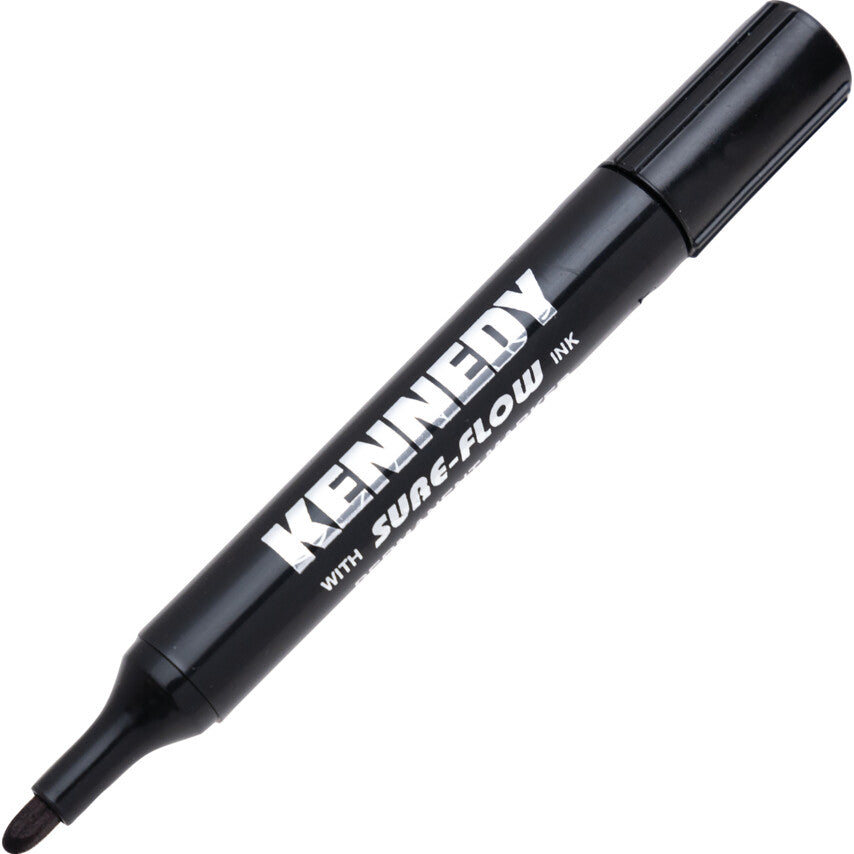 Permanent Marker, Black, Medium Tip Size, Bullet Nib, Single