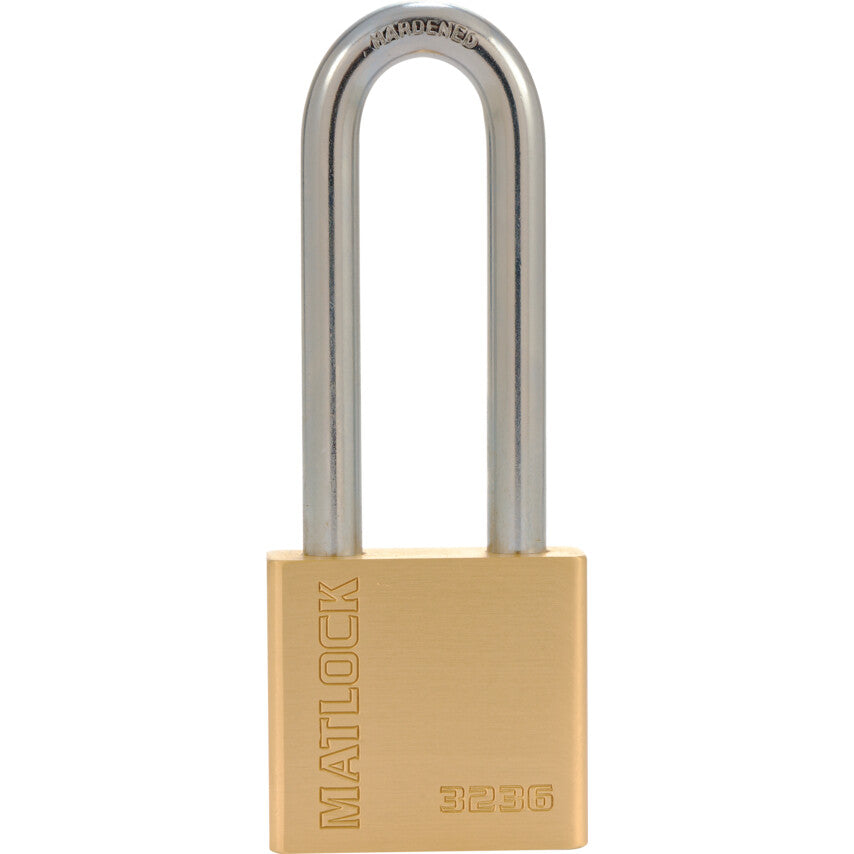 Keyed Padlock, Keyed Different, Brass, Gold, 50mm Width, Weatherproof