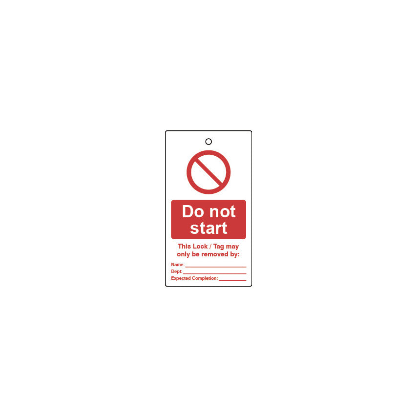 LOCKOUT TAGS DO NOT START (PK-10)