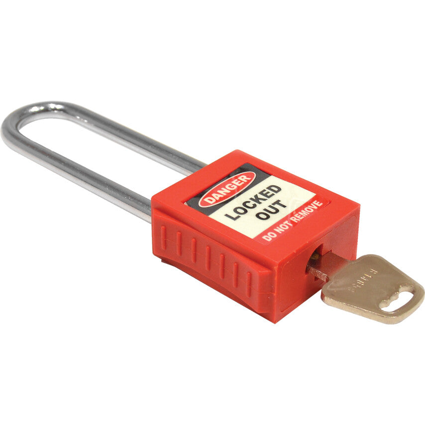 Lockout Keyed Padlock, Keyed Different, Nylon, Green, 20mm Width, Weatherproof