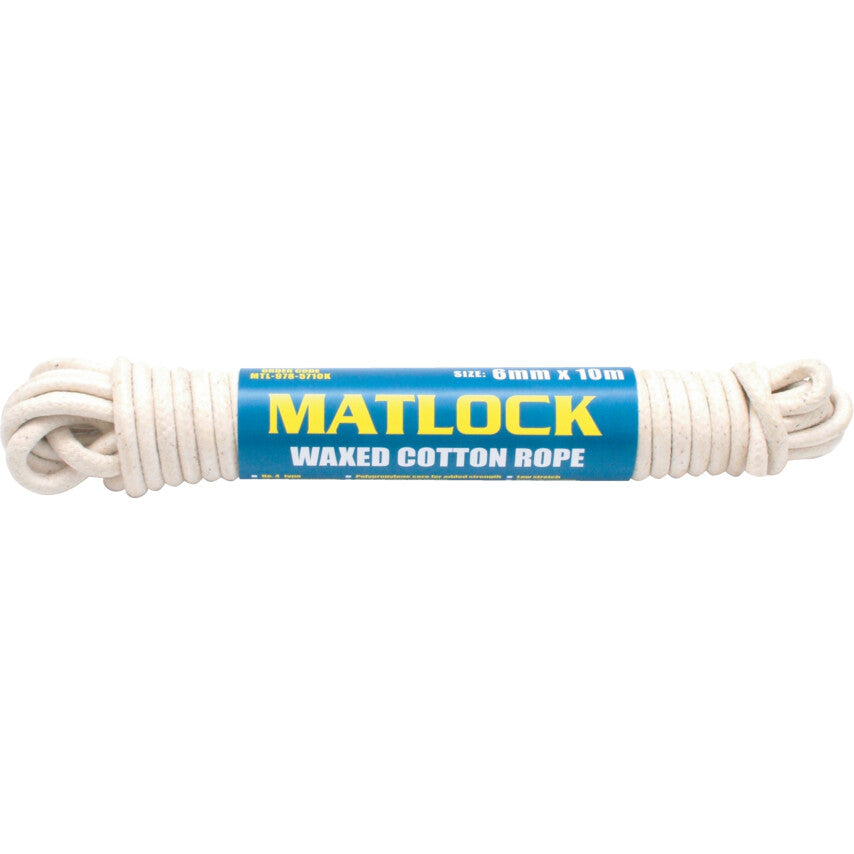 No.4-3C 6mm 16PLT WAX COTTON SASH CORD 10M HANK