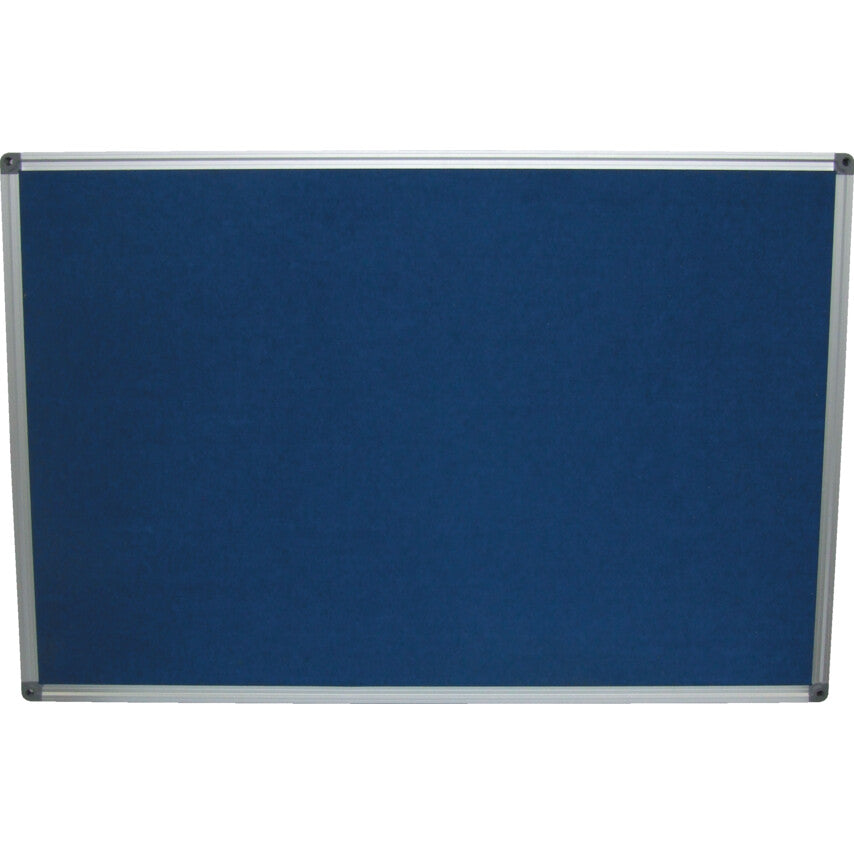 FELT NOTICE BOARD 1200x900mm BLUE ALUMINIUM TRIM