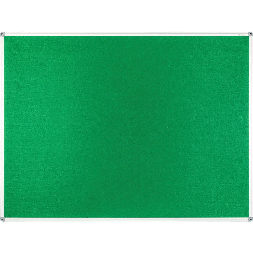 FELT NOTICE BOARD 1200 x 900mm GREEN ALUMINIUM TRIM