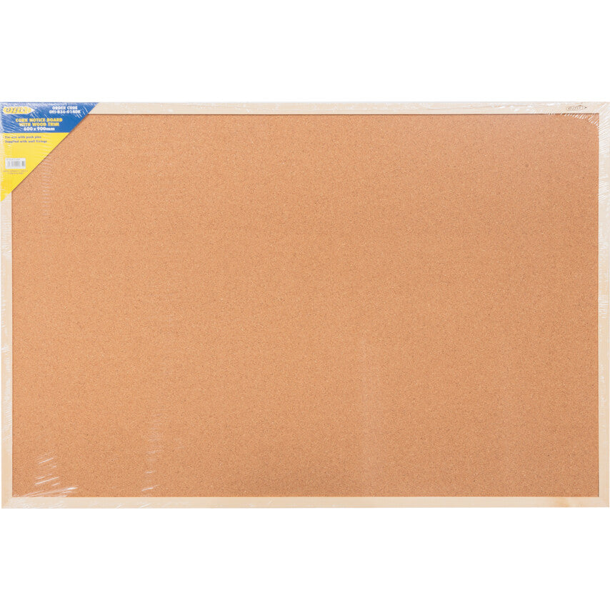 CORK NOTICE BOARD 600x900 mm WOOD TRIM