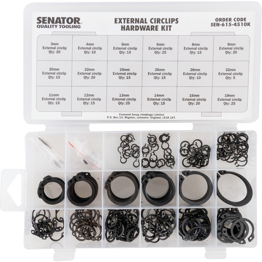 EXTERNAL CIRCLIPS HARDWARE KIT 300PC