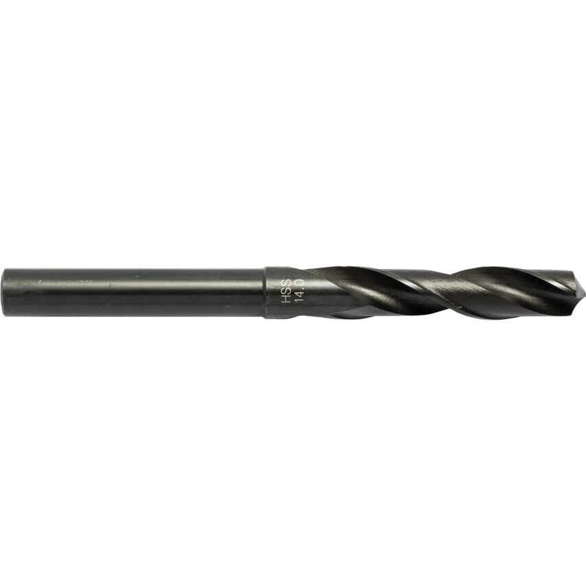 Blacksmith Drill, 14mm, Reduced Shank, High Speed Steel, Uncoated