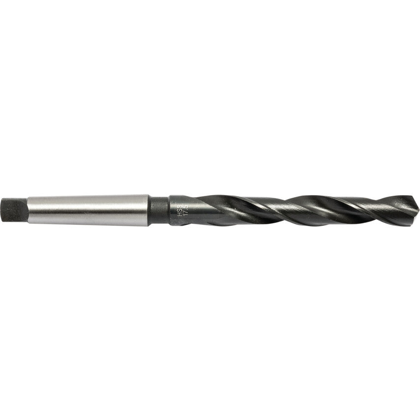 T100, Taper Shank Drill, MT2, 17.5mm, High Speed Steel, Standard Length