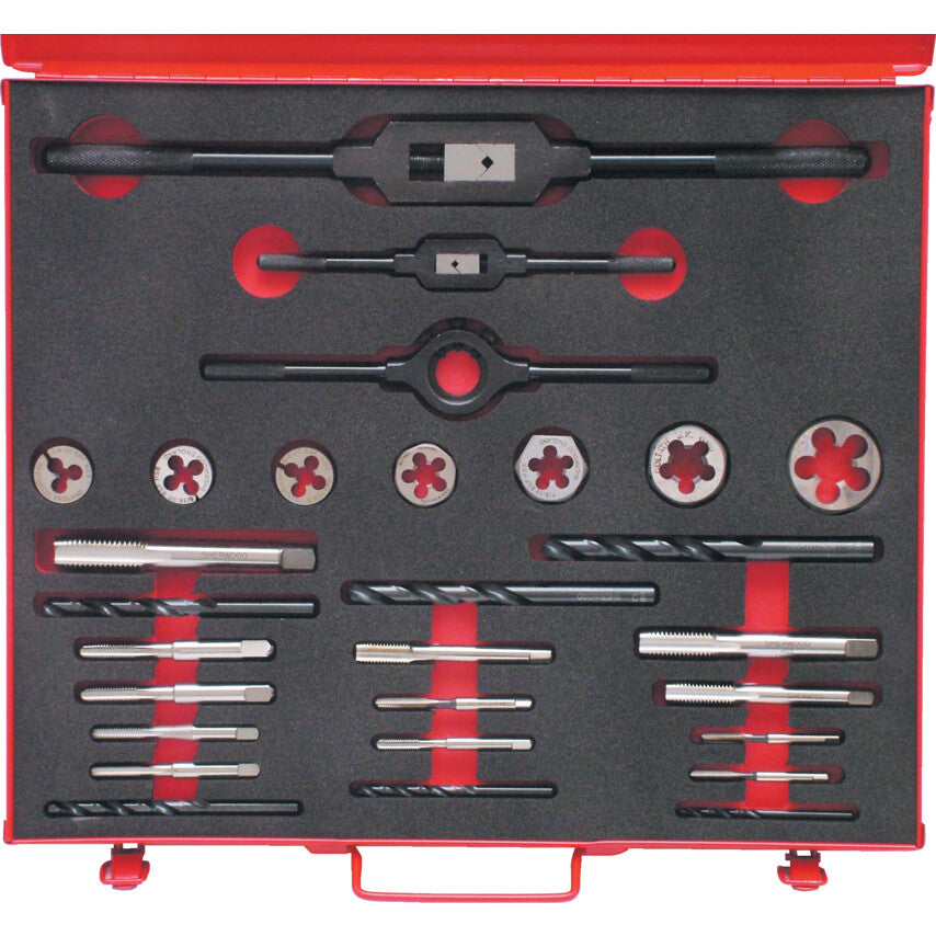 Tap, Die & Drill Set, 3/16 to 3/4 BSW, BSW, Set of 28