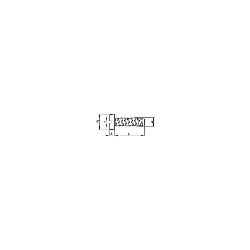 ST5.5x13mm SLOTTED PAN HEAD TAP SCREW BZP